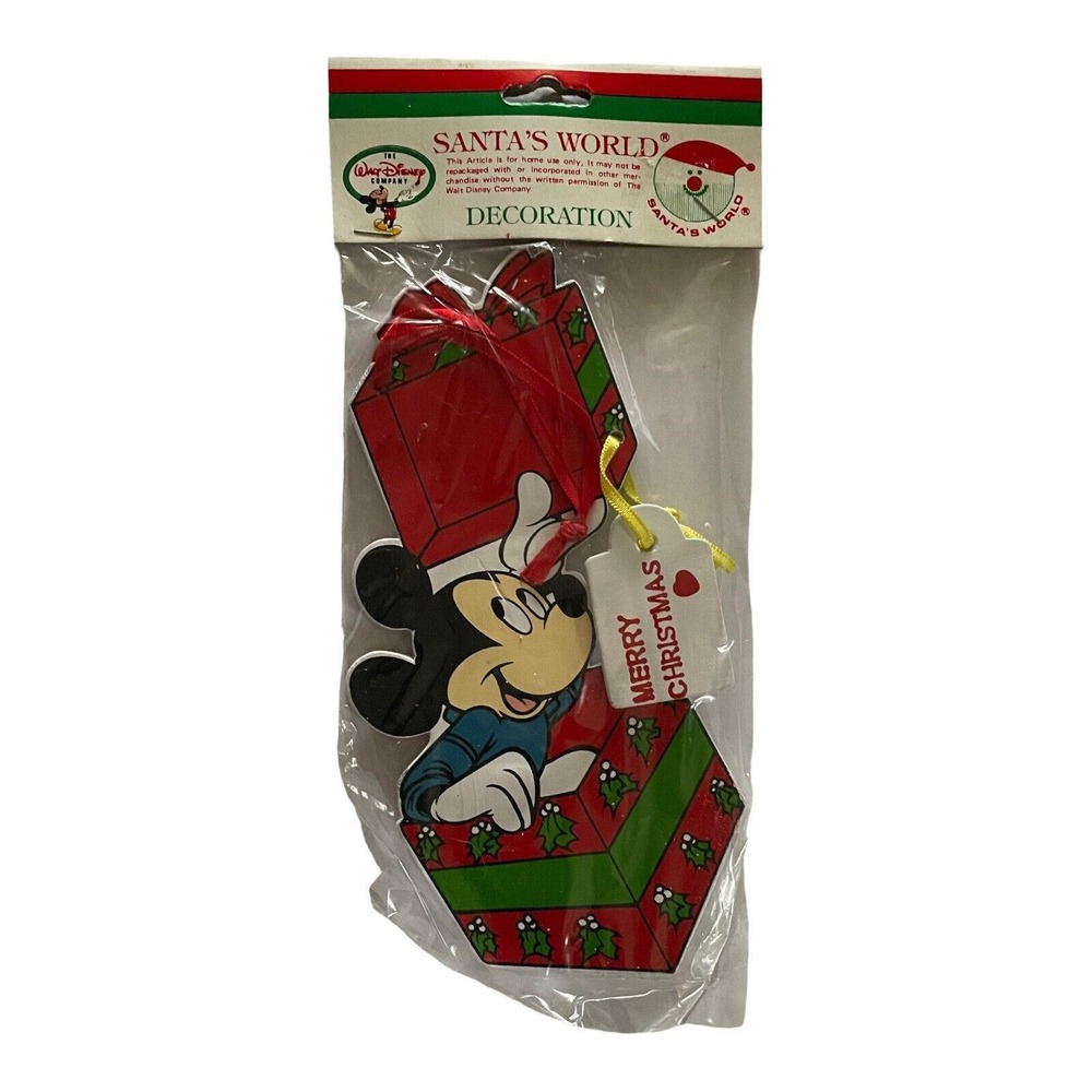 Disney Kurt Adler‎ Santas World Mickey Mouse Gift With Tag Ornament